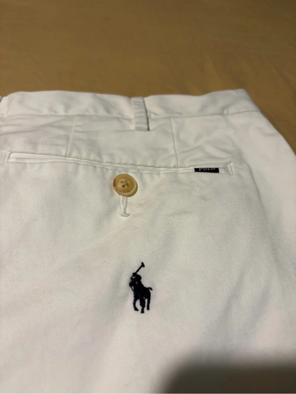 Polo by Ralph Lauren White Embroidered Polo Player Men’s Shorts